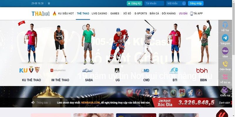 Nhiều sảnh uy tín tại Thabet sports